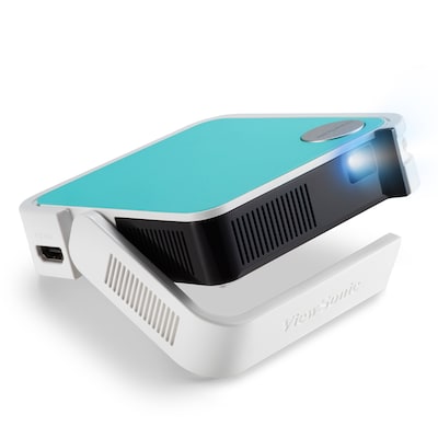 ViewSonic Ultra Portable LED Projector with JBL Bluetooth Speaker, Wi-Fi, HDMI and USB-C, Black/Blue/White (M1MINIPLUS)