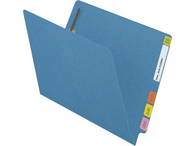 Medical Arts Press Reinforced End Tab File Folder, Straight Cut, Letter-Size, Blue, 50/Box (S-01601-BLU)