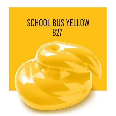 FolkArt Acrylic Paint Matte, 8oz., School Bus Yellow, 3/Pack (FLK827-3)