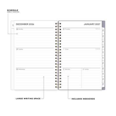 2027 Blue Sky Tula 5 x 8 Calendar Year Weekly & Monthly Planner, Plastic Cover (143974-27)