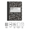 Staples Composition Notebook, 7.5 x 9.75, Wide Ruled, 100 Sheets, Black/White (ST55076)