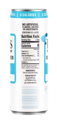 Hals New York Original Sparkling Seltzer Water, 12 oz., 24 Cans/Carton (695501