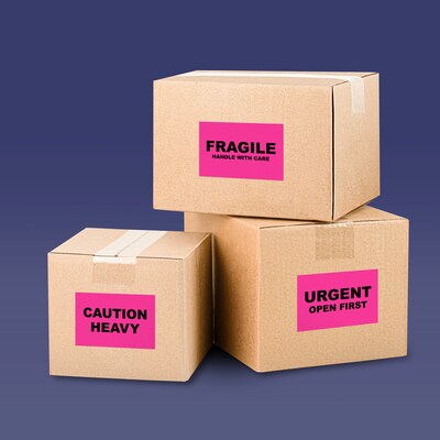 Avery Laser/Inkjet Rectangle Multipurpose Labels, 5.5" x 8.5", Neon Magenta, 160/Box (94229)