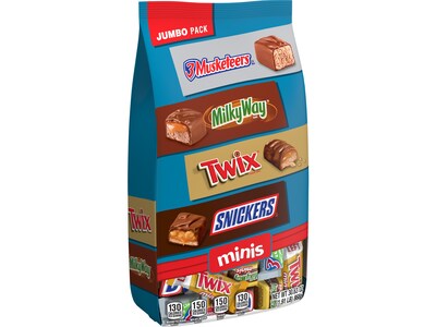 Snickers, Twix, 3 Musketeers and Milky Way Minis Milk Chocolate Candy Bars Bulk Variety Pack, 30.63