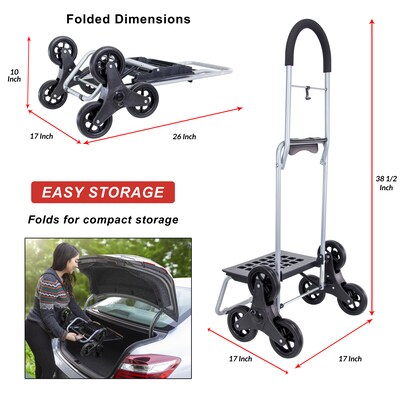 Dbest Stair Climber Trolley Dolly Mighty Max Personal Dolly, Black (01-507MB)