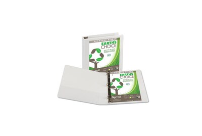 Samsill Earths Choice 1.5 3 D-Ring View Binder, White (SAM16957)