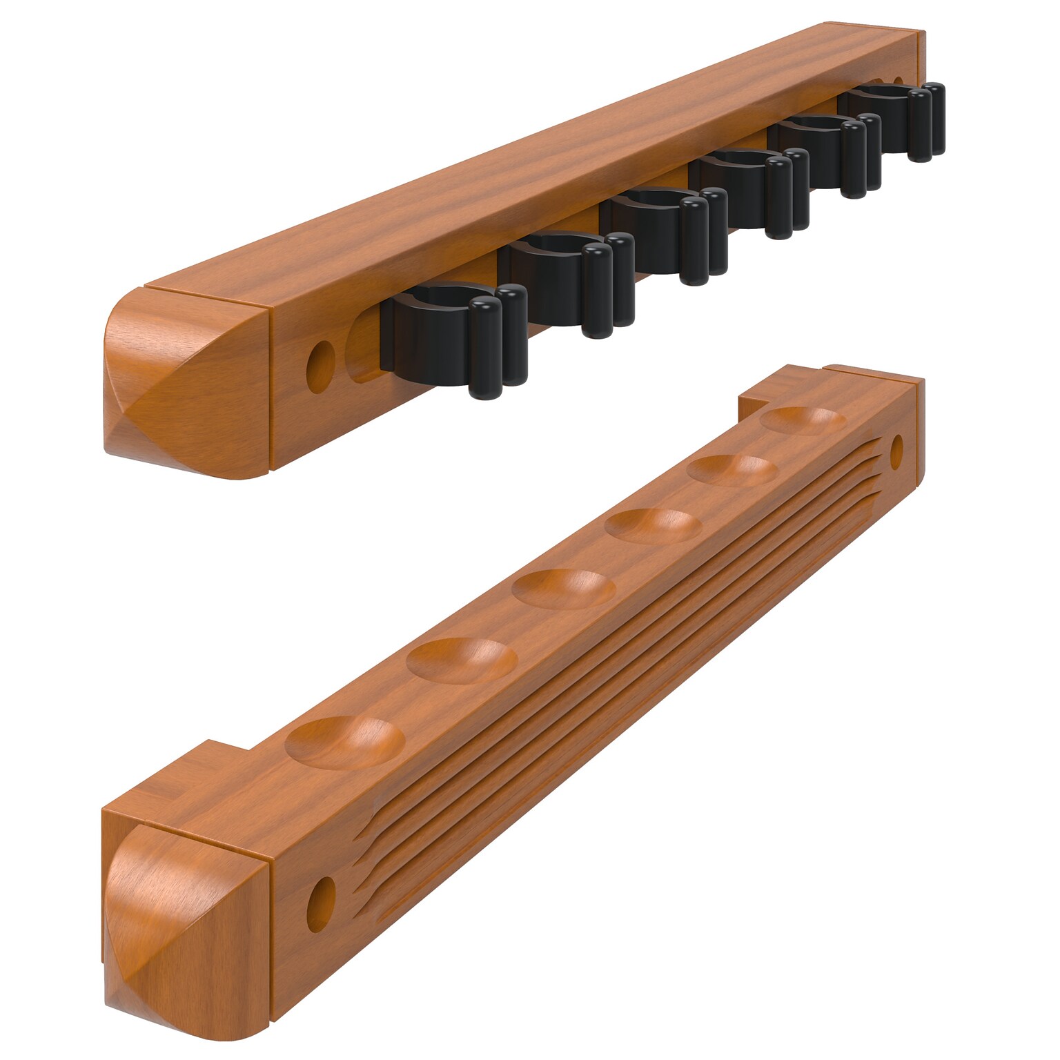 Fat Cat Oak 6 Cue 2-Piece Wall Cue Rack (27-0099)
