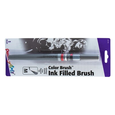 Pentel Arts Color Brush with Pigment Ink, Medium Tip, Gray, 3/Pack (PTAGFPBP137-3)