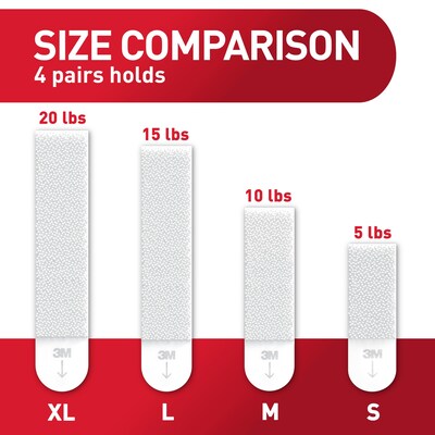 Command Large Hanging Strips, 15 lb., Black, 4/Pack (17206BLK-ES)