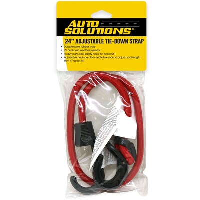 Auto Solutions 24 Adjustable Stretch Tie Down, 24/Pack, 6 Packs/Carton (14855)