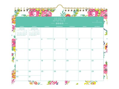 2023-2024 Blue Sky Day Designer Peyton White 11 x 8.75 Academic Monthly Wall Calendar (107936-A24)