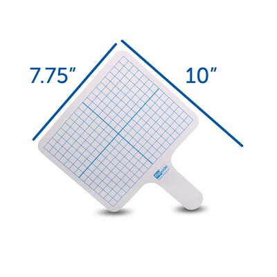 Flipside Graphing Paddles Dry Erase Whiteboard, 7.75" x 10", 12/Pack (FLP18124)