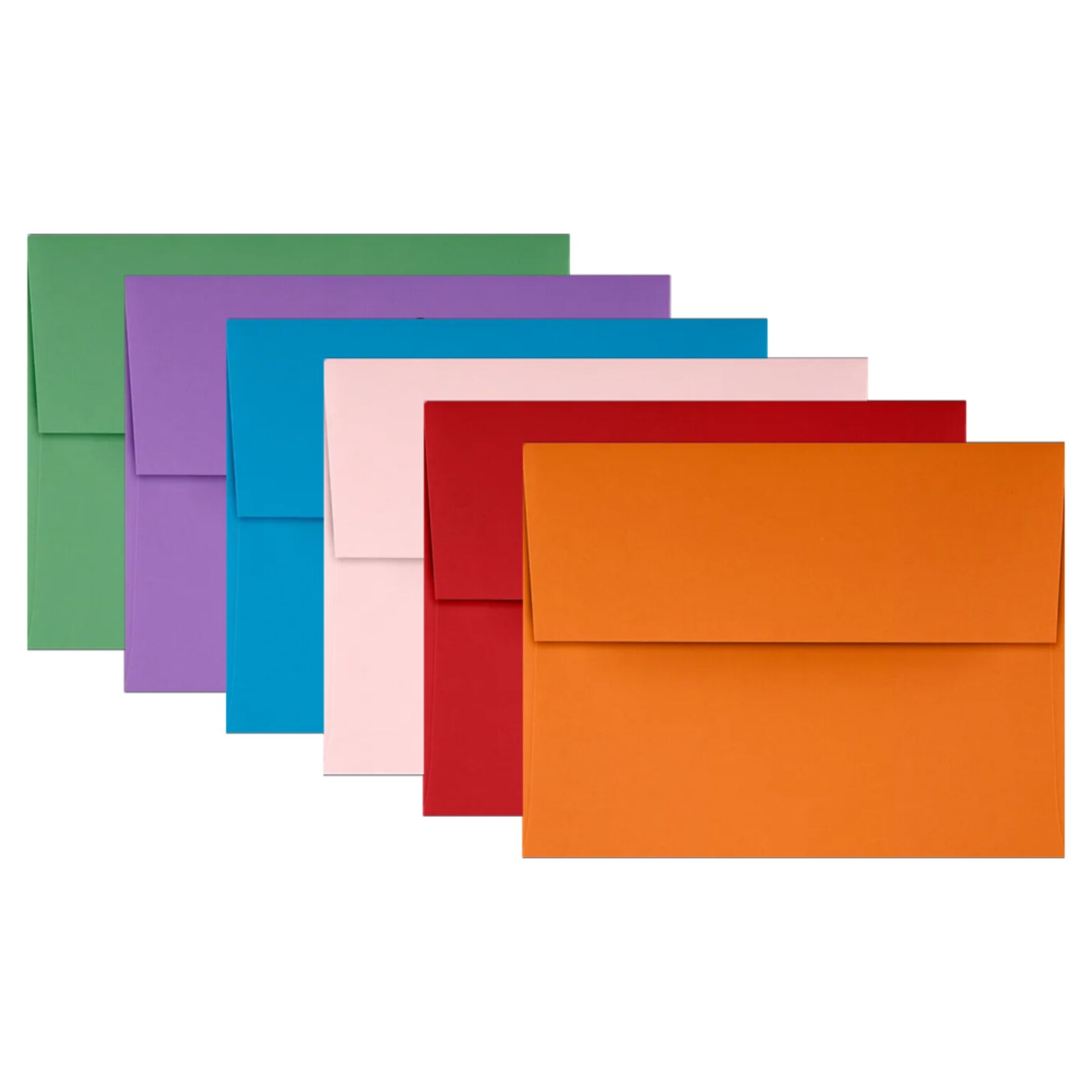 JAM Paper A2 Colored Invitation Envelopes, 4 3/8 x 5 3/4, Assorted Colors, 150/Pack (956A2brogvy)