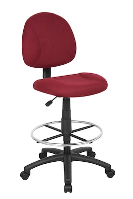 Boss® Drafting Stool w/ Footring; Burgundy