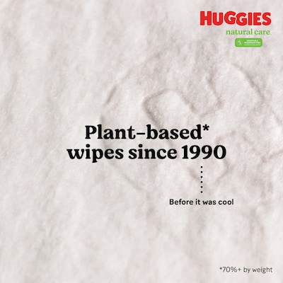 Huggies Natural Care Sensitive Unscented Baby Wipes, 64 Wipes/Pack, 12 Packs/Carton (51079)