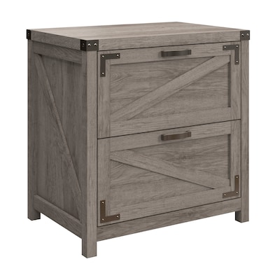 Bush Furniture Knoxville 2-Drawer Lateral File Cabinet, Restored Gray (CGF129RTG-03)