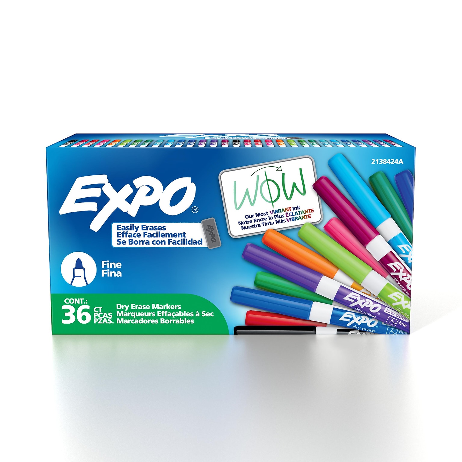 Expo Dry Erase Markers, Fine Tip, Assorted Colors, 36/Pack (2138424)