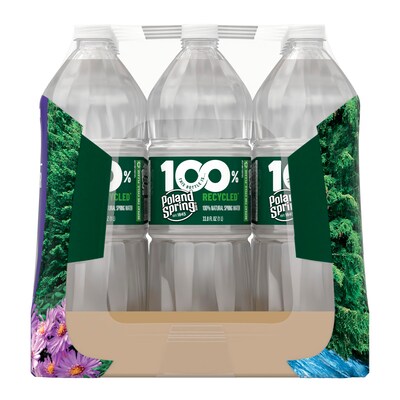 Poland Spring 100% Natural Spring Water, 33.8 oz. Plastic Bottles, 15/Carton (12349654)
