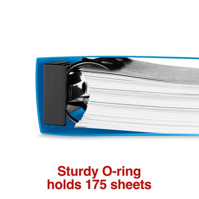 Staples 1" 3-Ring Hanging Binders, Blue (ST62618)