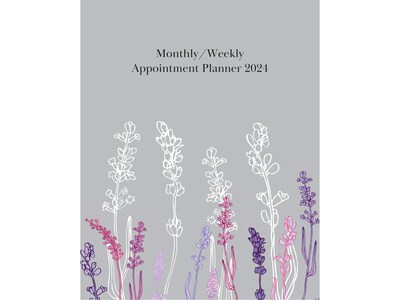 2024 House of Doolittle Wild Flower 8.5 x 11 Weekly & Monthly Appointment Book, Multicolor (287-74