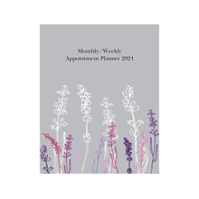 2024 House of Doolittle Wild Flower 8.5 x 11 Weekly & Monthly Appointment Book, Multicolor (287-74