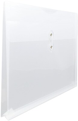 JAM Paper Premium Plastic Document File, Letter, Clear, 3/Pack (218B1CLX3)