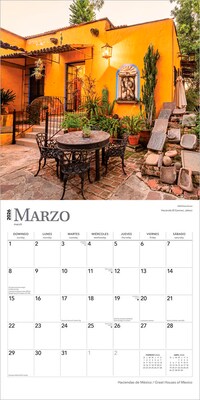 2026 BrownTrout Great Houses of Mexico 12" x 12" Monthly Wall Calendar (9798330703586)