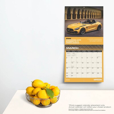 2025 Motor Club Supercars 12" x 12" Monthly Square Wall Calendar (9781975477844)