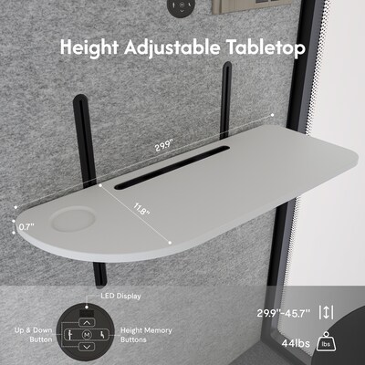 FlexiSpot NeoPod Modular Series 1-Person Privacy Booth, White (P1FC-3W)