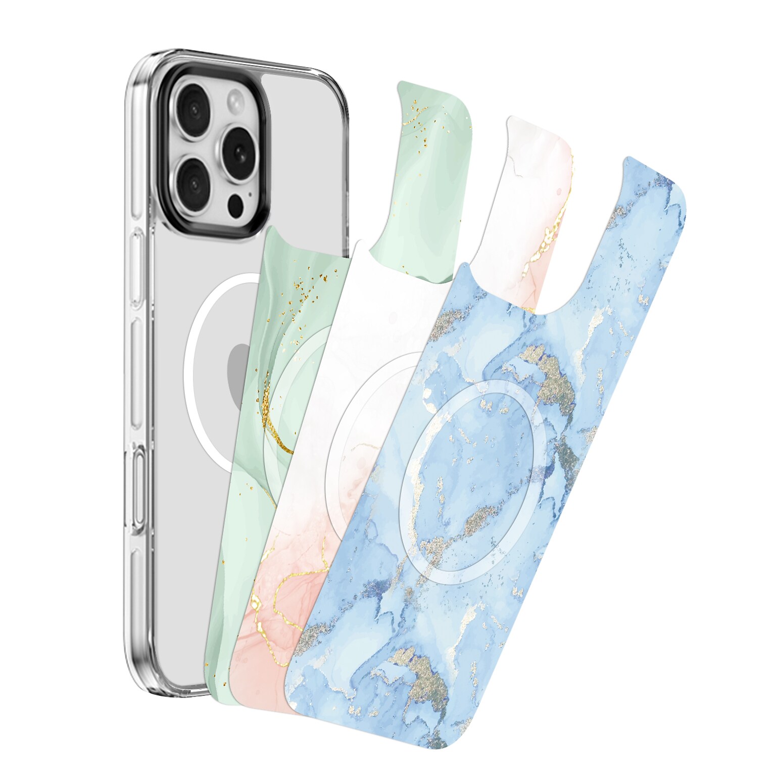 SaharaCase Inspire MagSafe Phone Case for iPhone 16 Pro, Shock Absorbing, Marble (CP00677)