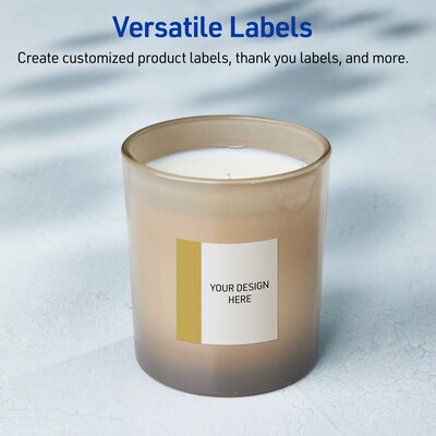 Avery Laser/Inkjet Square Multipurpose Labels, 2" x 2", White, 120/Pack (S00DJP)