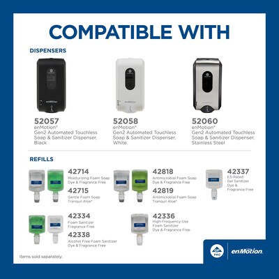 enMotion Gen2 Automatic Wall Mounted Hand Soap/Hand Sanitizer Dispenser, White (52058)