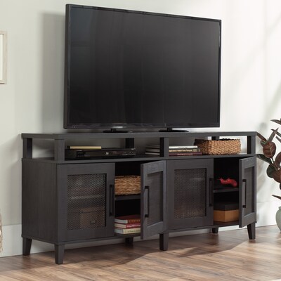 Sauder Tiffin Line Credenza TV Stand, Screens up to 65", Raven Oak (433576)