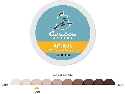 Caribou Coffee Daybreak Morning Blend Coffee Keurig® K-Cup® Pods, Light Roast, 96/Carton (6994)