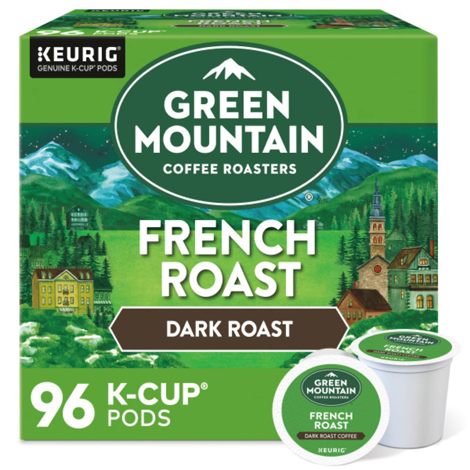 Green Mountain French Roast Coffee Keurig® K-Cup® Pods, Dark Roast, 96/Carton (6694)