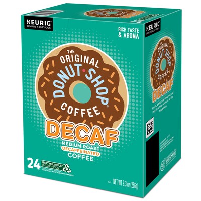 The Original Donut Shop Decaf Coffee Keurig® K-Cup® Pods, Medium Roast, 22/Box (60224-01)