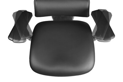 Regency Omega Ergonomic Leather Executive Office Chair w/ Headrest, Black (OMG004BK)