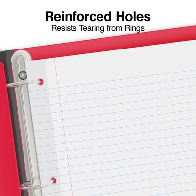 TRU RED™ College Ruled Filler Paper, 8.5" x 11", 100 Sheets/Pack, 12 Packs/Carton (TR16183)