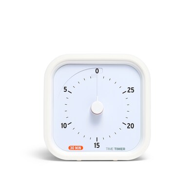 Time Timer MOD 30 Minute Wind Up Timer, White (TTM930W)