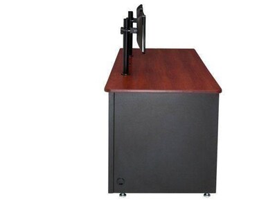 VersaDesk 72"W Enclosed Versa Classroom Desk, Cherry/Black (CD7230-BC)