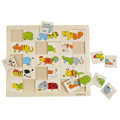 Beleduc Match & Mix Animals Puzzle, 30 Pieces/Pack (PLWB11006)