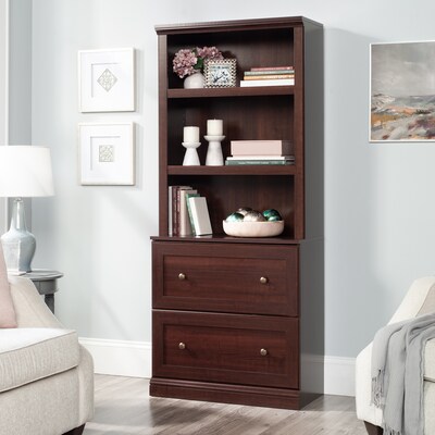 Sauder Select 70H 3-Shelf Bookcase, Select Cherry (444769)