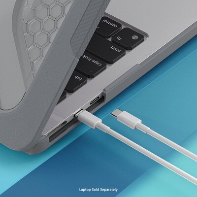 SaharaCase Raider Ultra-Duty Series 15" Laptop Case with Stand, Shock Absorbing, Storm Gray (LT00069)