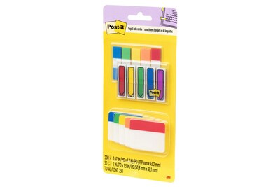 Post-it® Flags & Tabs Value Pack, Assorted Sizes, Assorted Colors, 230/Pack (686-XLP)