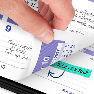 2027 AT-A-GLANCE Flip-A-Week 5.5" x 7" Weekly Desk Calendar, White/Purple (SW700X-00-27)