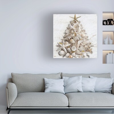 Trademark Fine Art Sasha Seaside Christmas I Canvas Art, 24 x 24 (ALI67654-C2424G)