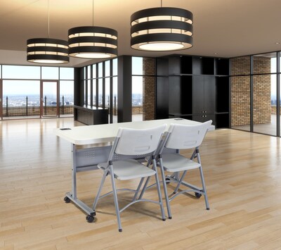 NPS Flip-N-Store Training Table, 24 x 60, Speckled Gray  (BPFT24601)