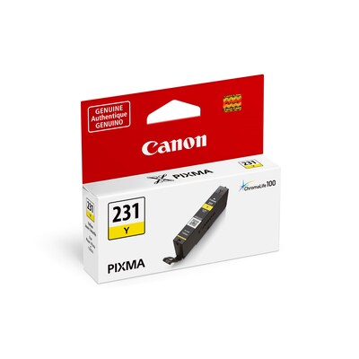 Canon Genuine CLI-231Y Yellow Standard Yield Ink Cartridge (6677C001)