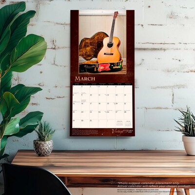 2026 BrownTrout Vintage Guitars 12" x 12" Monthly Wall Calendar (9798330706136)