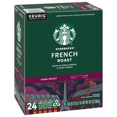 Starbucks French Roast Coffee Keurig® K-Cup® Pods, Dark Roast, 24/Box (SBK18996)